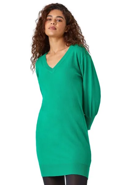 Длинное трикотажное платье-джемпер Roman, зеленый