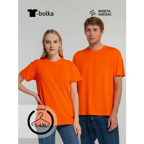Футболка T-bolka, размер 46/48, оранжевый