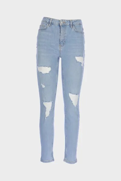 Голубые джинсовые брюки скинни с высокой талией Judy C 4521-155 CROSS JEANS