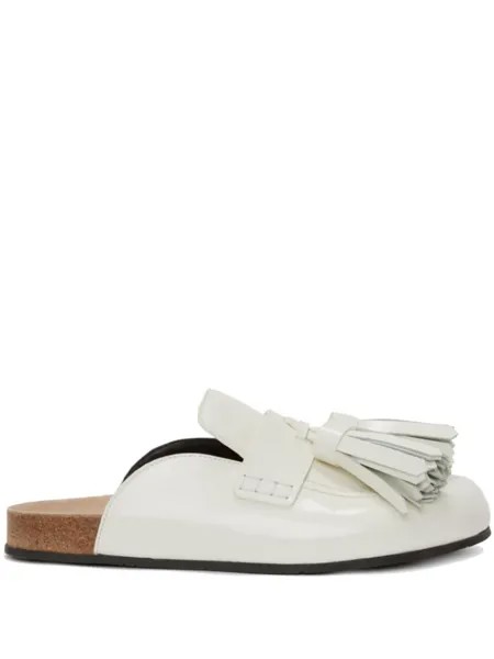 JW Anderson кожаные мюли с кисточками, белый