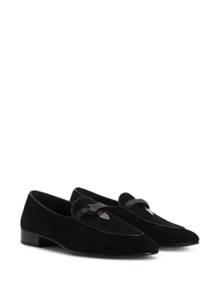 Giuseppe Zanotti лоферы Ewerton с овальным носком, черный