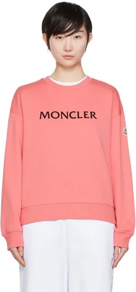 Розовая толстовка с логотипом Moncler