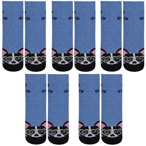 Носки RuSocks 5 пар, размер 14-16, синий