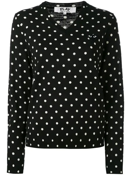 Comme Des Garçons Play трикотажный свитер в горох