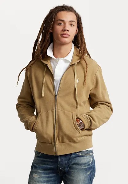 Толстовка на молнии LONG SLEEVE Polo Ralph Lauren, рустикально-коричневый