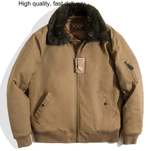 Теплый уличный толстый пуховик в стиле милитари с меховым воротником для мужчин, зимняя Стильная мужская куртка-бомбер Madden, Мужское пальто, европейская уличная одежда