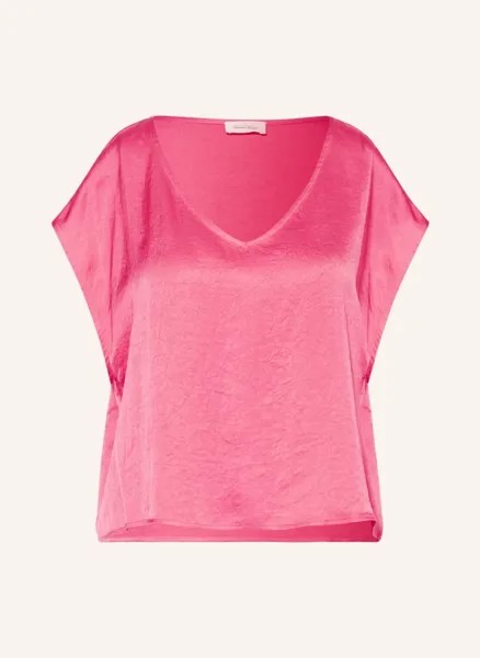 Атласная блузка-рубашка American Vintage, розовый