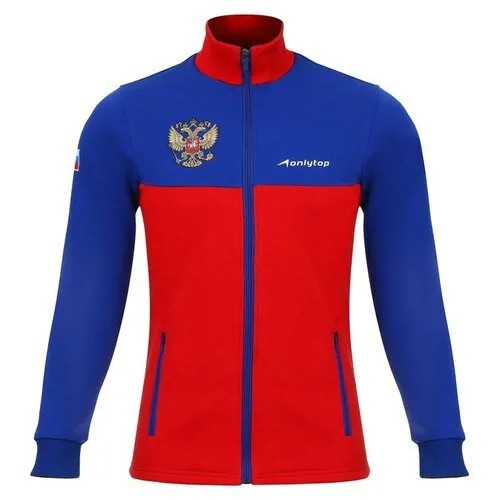 Толстовка ONLYTOP, размер 50, синий, красный