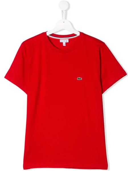 Lacoste Kids футболка с вышитым логотипом