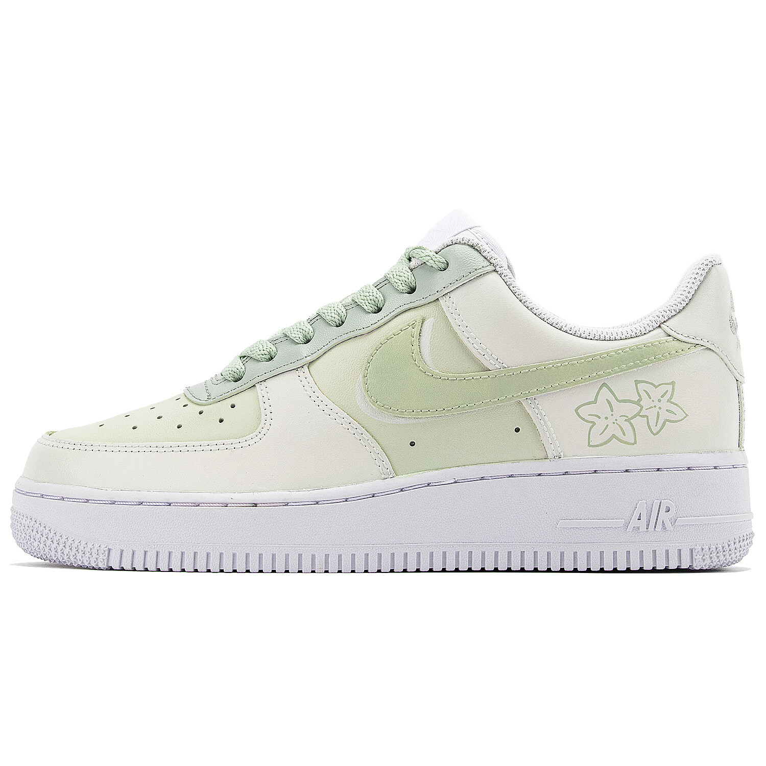 Кроссовки Nike Air Force 1 Skateboarding Shoes Women's Low-top Green/White, зеленый
