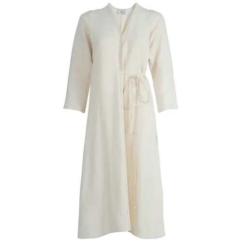 Платье Alysi, вискоза, повседневное, трапециевидный силуэт, миди, размер 44, белый