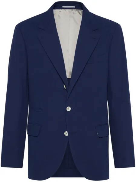 Brunello Cucinelli однобортный пиджак, синий
