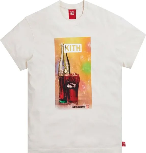 Футболка Kith x Coca-Cola Spotlight Vintage Tee 'Ivory', кремовый