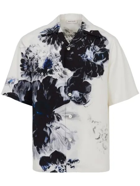 Alexander McQueen шелковая рубашка Dutch Flower, разноцветный