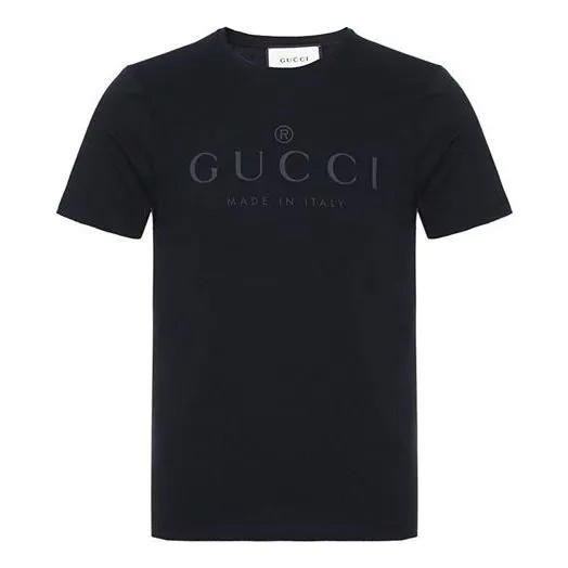 Футболка GUCCI Logo T-shirt 'Black', черный