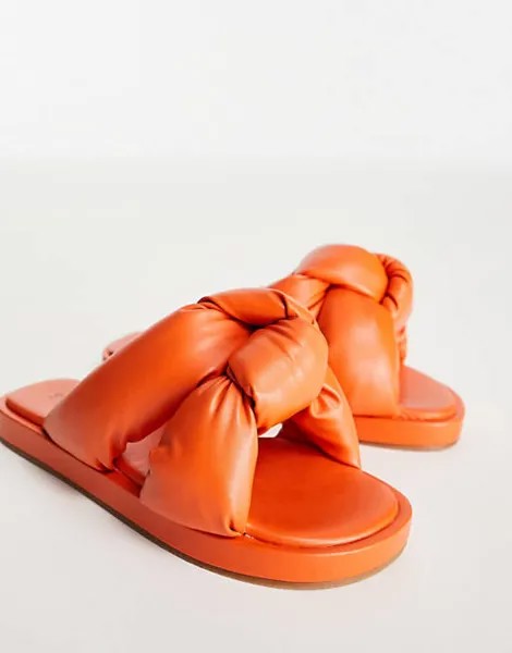Оранжевые шлепанцы с мягкой подкладкой Simmi London Vetta