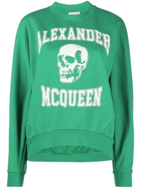 Alexander McQueen толстовка с принтом, зеленый