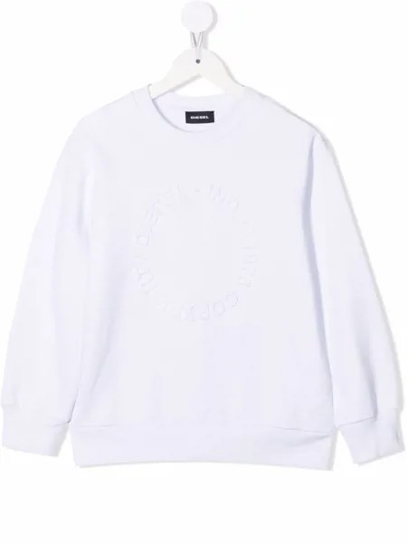 Diesel Kids толстовка с тисненым логотипом