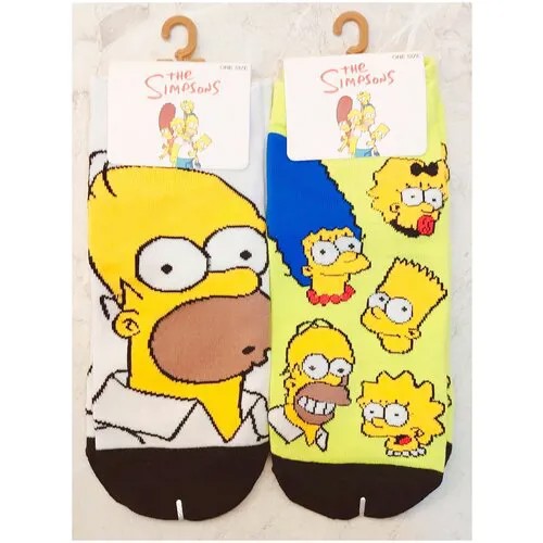 Носки Симпсон комплект из 2 пар/The Simpsons/Размер One SIZE (36-41 разм.)