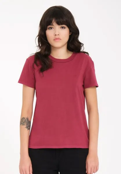 Базовая футболка Solid Stone Emb Volcom, цвет wine