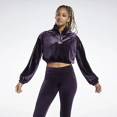Женская велюровая толстовка с круглым вырезом Reebok Classics Midnight Shadow Sportswear Sweatshirt
