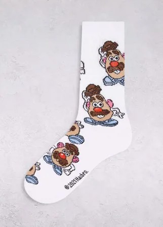 Спортивные носки ASOS DESIGN Mr Potato Head-Белый