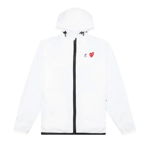 Куртка с полной молнией Comme des Garçons PLAY x K Way, цвет Белый