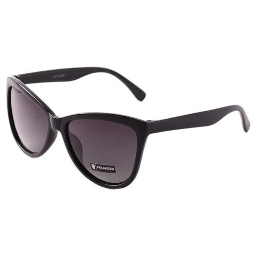 Солнцезащитные очки A-Z, кошачий глаз, оправа: пластик, с защитой от УФ, поляризационные, для женщин, черный