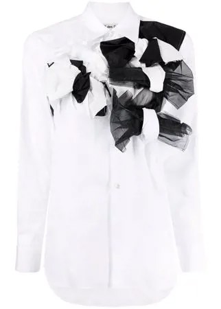 Comme Des Garçons рубашка с длинными рукавами и бантами
