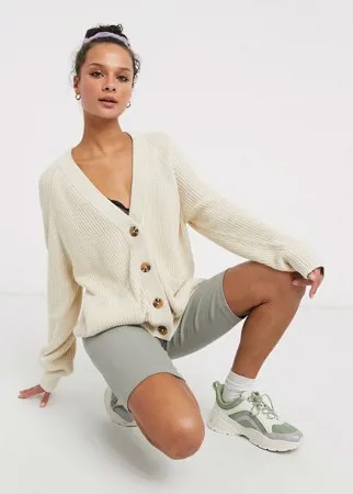 Oversized-кардиган белого цвета Monki Maria-Белый