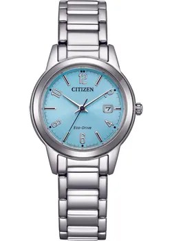 Японские наручные  женские часы Citizen FE1241-71L. Коллекция Eco-Drive