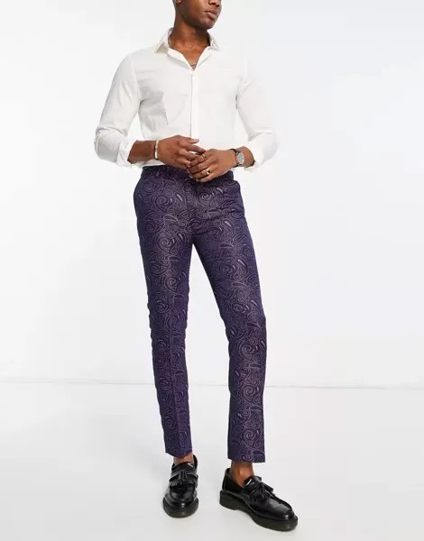 Фиолетовые брюки с цветочным принтом Bolongaro Trevor