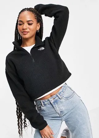 Черный укороченный свитшот из флиса The North Face Osito – эксклюзивно для ASOS-Черный цвет
