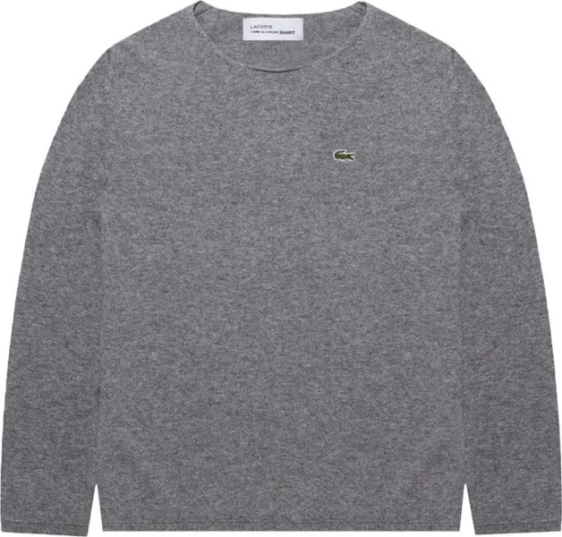 Свитер Comme des Garçons SHIRT x Lacoste Knit 'Grey', серый