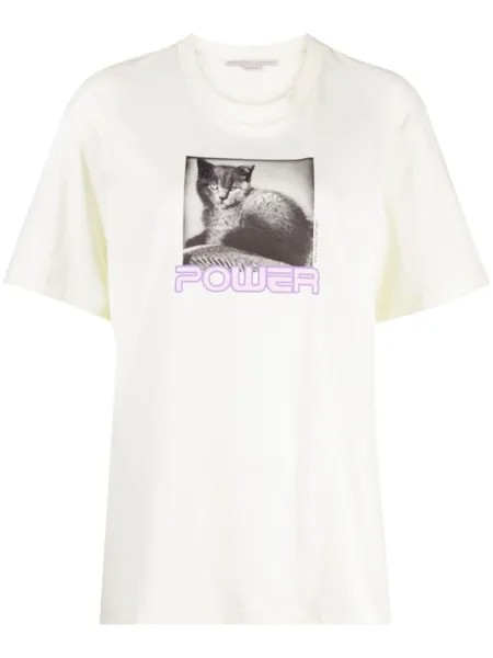 Stella McCartney футболка с фотопринтом, зеленый