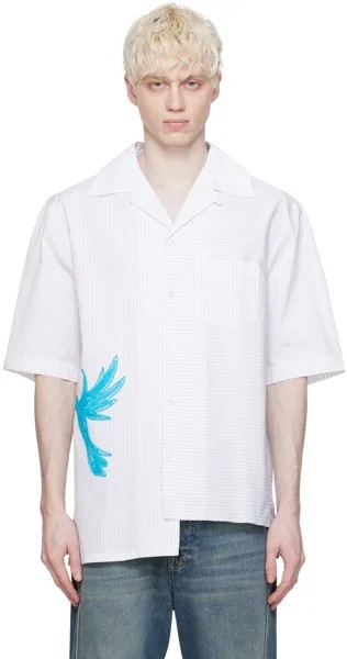 Белая асимметричная рубашка Lanvin