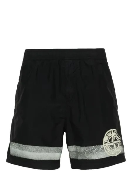 Stone Island плавки-шорты Stripes One, черный
