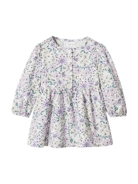 Платье MANGO KIDS Fabiolab, фиолетовый/пастельно-фиолетовый
