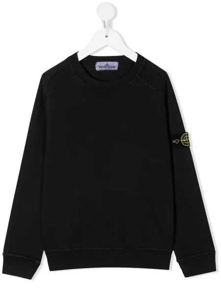 Stone Island Junior толстовка с нашивкой-логотипом