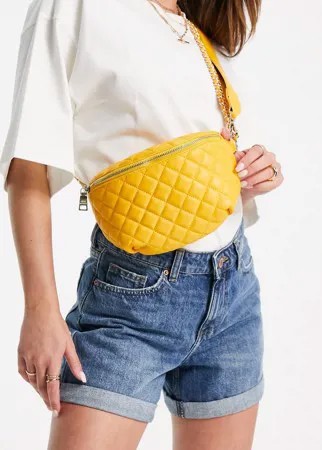 Желтая стеганая сумка через плечо Steve Madden-Желтый