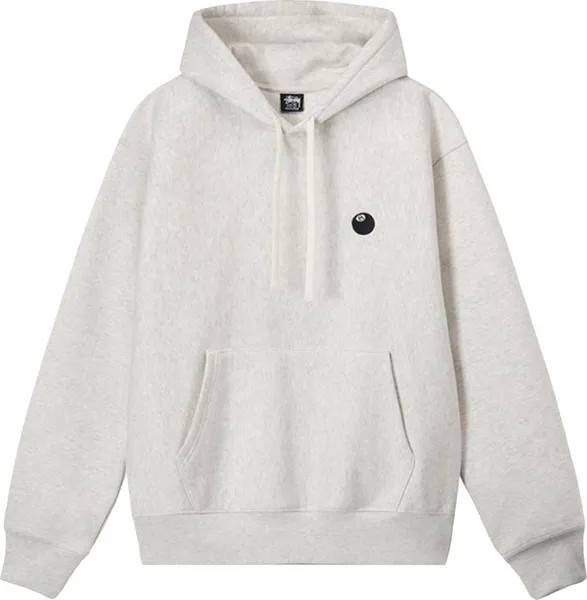 Худи Stussy 8 Ball Embroidered Hoodie 'Ash Heather', серый