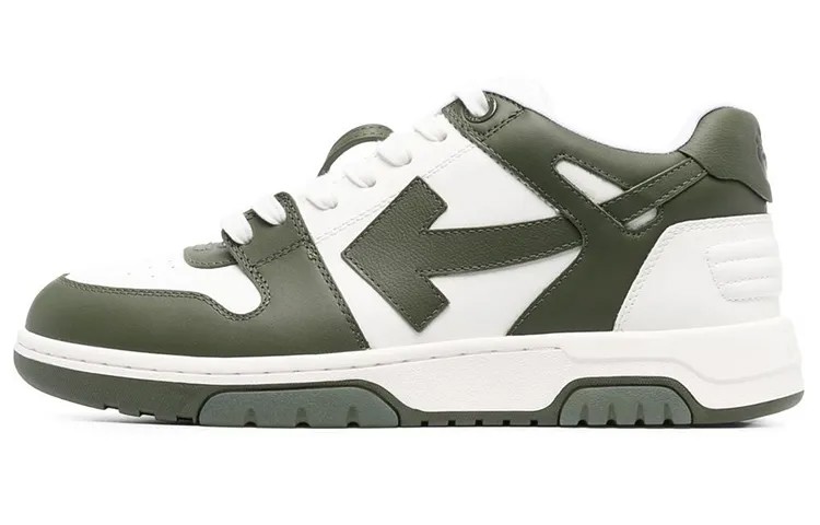 OFF-WHITE Out Of Office ООО Низкие кеды Белый Хаки