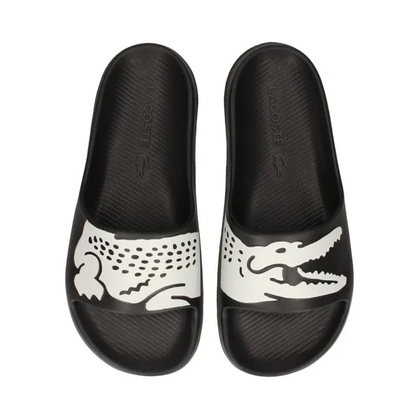 Мужские сандалии Lacoste Croco 2.0 Black Slides Logo НОВИНКА