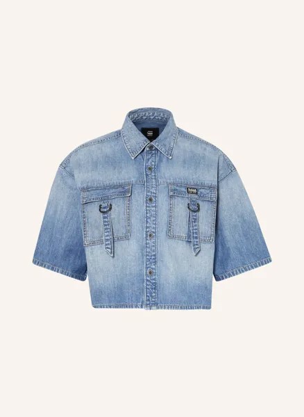 Укороченная джинсовая блузка G-Star Raw, синий