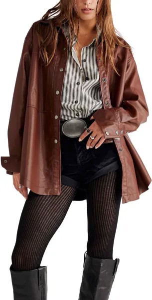Рубашка Free People Easy Rider, цвет Desert Topaz