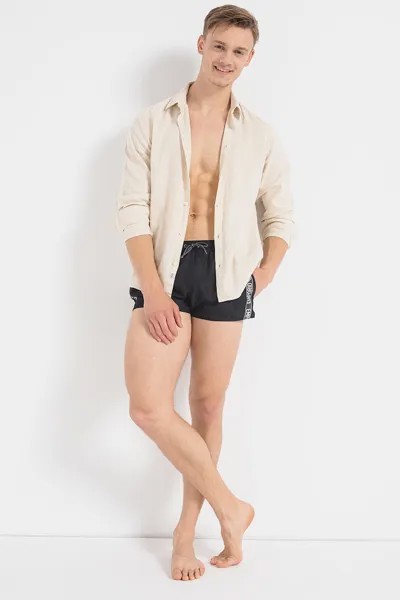 Плавки-Шорты с логотипом Emporio Armani Underwear, черный