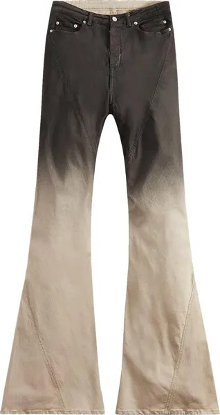 Джинсы Rick Owens Bias Bootcut Gradient 'Black/Pearl Degrade', черный