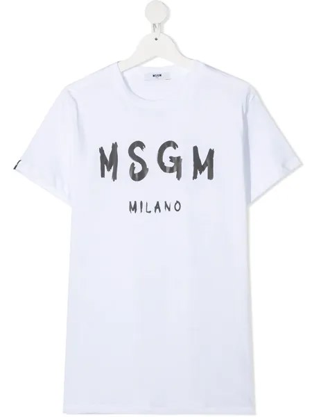 MSGM Kids футболка с короткими рукавами и логотипом
