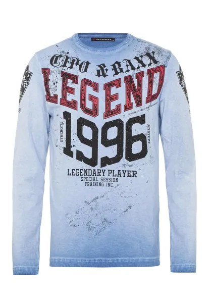Лонгслив Cipo & Baxx Langarmshirt, синий