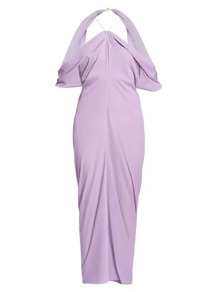 Платье миди с открытыми плечами Jw Anderson, цвет lilac